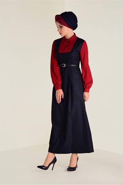 Alvina Φόρεμα καρό 4655 Model Salopeet