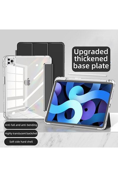 Choice حافظة لجهاز iPad Air4th 10.9 باللون الأسود مع حامل قلم لجهاز iPad Pro 11 iPad الجيل العاشر iPad 1