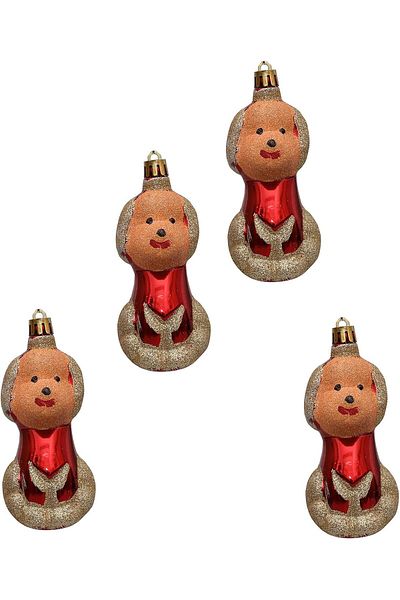 Yenigeldi 2 Pieces Cute Dog Christmas Ornament Tree Ornament Party Birthday