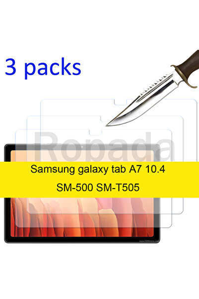 Choice واقي شاشة زجاجي ثلاثي القطع لجهاز جالاكسي تاب A7 مقاس 10.4 بوصة (SM-T5...