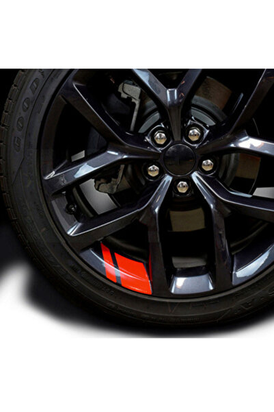 Choice ملصقات عاكسة حمراء اللون، 6 قطع، لحواف عجلات السيارات، ملصقات لمحور ال...