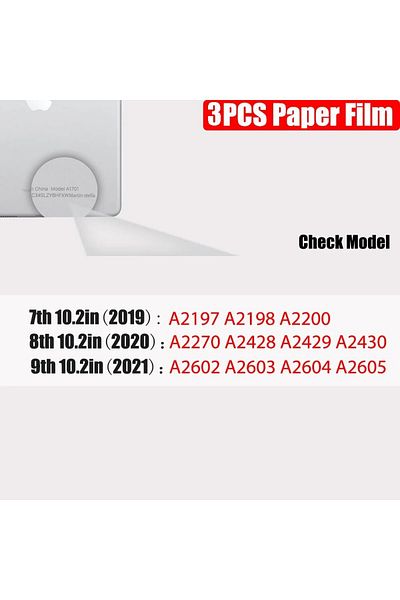 Choice 9th 8th 7th 3Pcs Paper Feel Like Screen Protector For iPad 10th 9th Generation 8 7 6 Air 5 4 Pro 11
