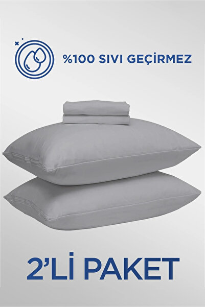 Dream Time 2 Adet Micro Sıvı Geçirmez Yastık Alezi | Su Geçirmez Yastık Koruyucu 2'li Set