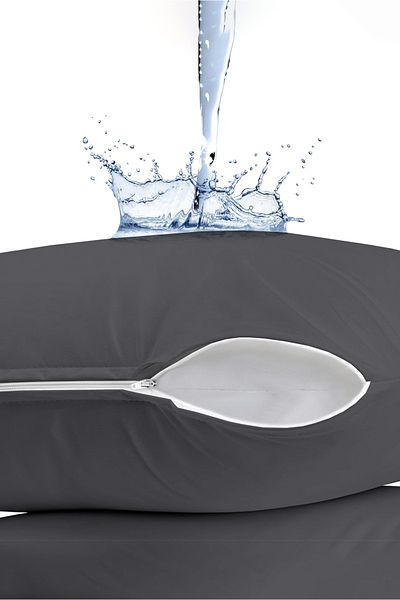 Dream Time 2 Pieces Micro Liquid Proof Cushion Mat |   Waterproof Pillow Protector Set of 2