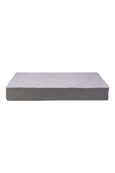 Pet Comfort سرير ليما لتقويم العظام للكلاب رمادي قطيفة M 90x60x12 سم Dpmah