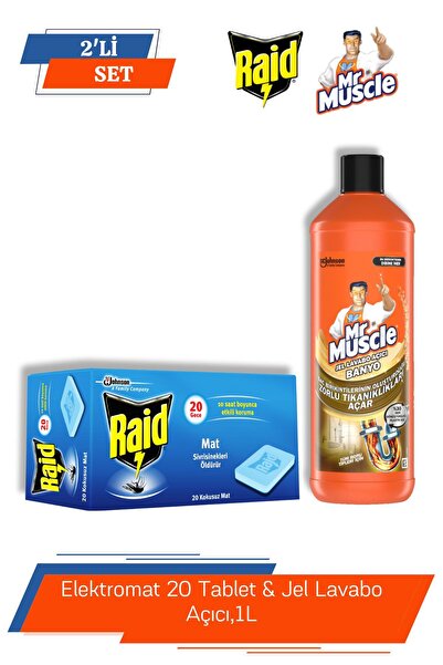 Raid Elektromat 20 Tablet & Jel Lavabo Açıcı,1L