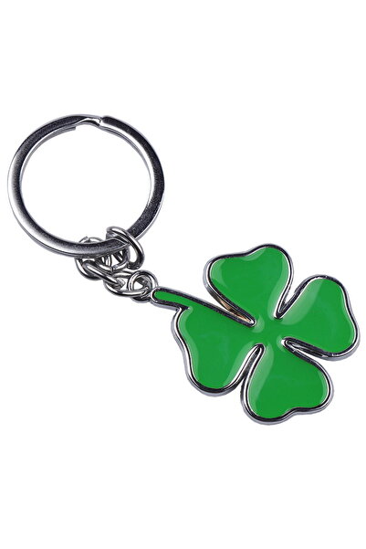 Choice 1 قطعة 3D المعادن شعار البرسيم أربع أوراق سلسلة مفاتيح السيارة سلسلة م...