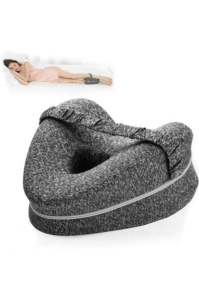 Choice وسادة رمادية مريحة لدعم الساق لتخفيف آلام عرق النسا والظهر والورك وساد...