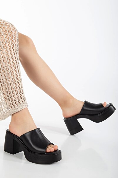 MFT AYAKKABI Γυναικείες Παντόφλες Σόλας Μαύρες 8 εκ