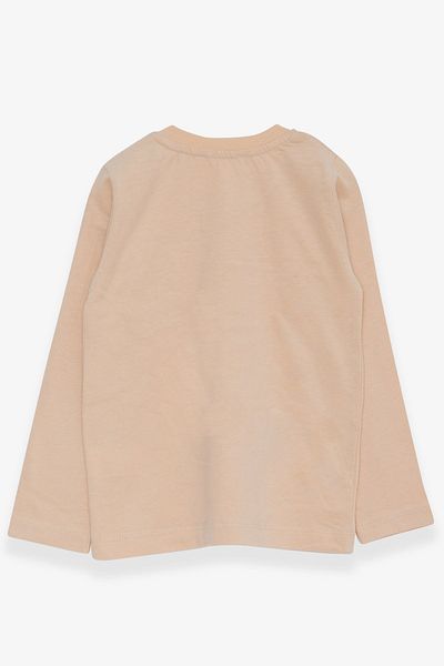 Breeze Baby Boy Long Sleeve T-Shirt with Pockets 9 Months-3 Years, Beige