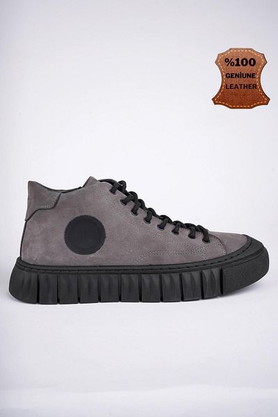 MUGGO Kapoor Εγγυημένες ανδρικές μπότες casual με κορδόνια με φερμουάρ από γνήσιο δέρμα αντιολισθητική σόλα