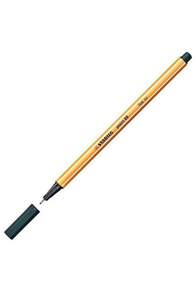 Stabilo Felt Tip Thin Pen 88 Point 0.4 mm Olive Green 88/63 - Pack of 10