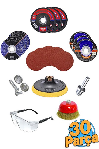 Badem10 30 PARÇA Spiral Avuç İçi Taşlama Makinesi Cırt Zımpara Flap İnox Meta...