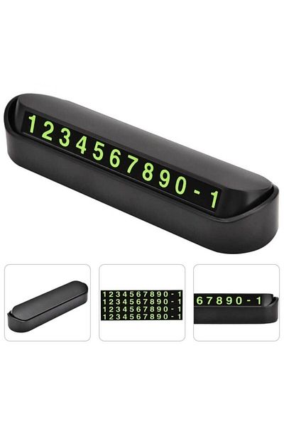 CoverPlus Car Parking Numberer In-Vehicle Glove Box Retractable Neon Phone Number Leaving