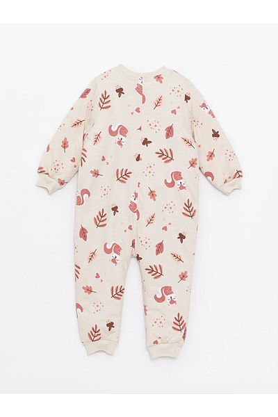 LC Waikiki Lcw Baby - Beige Printed Baby Girl Sleeping Bag with 2.5 Tog Fiber