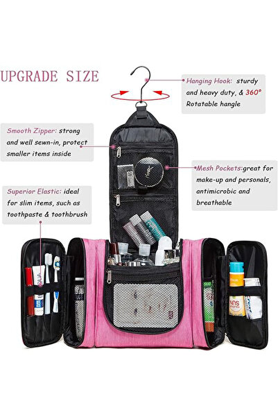 Go Veform Seyahat ve Profesyonel Makyaj Çantası Bordo 19151-3