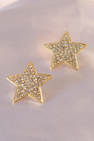 OGAA BAG Gold Color Star Model Zircon Stone Women's Earrings