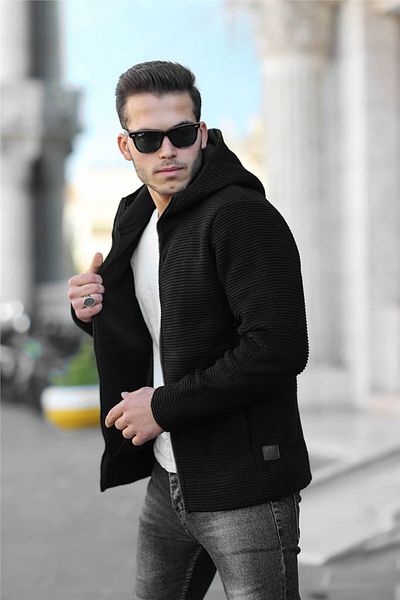 Valiberta Black Men's Premium Steel Knit Jacket