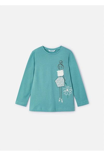 MAYORAL Tricou verde cu mânecă lungă pentru copii - Kzı 4073