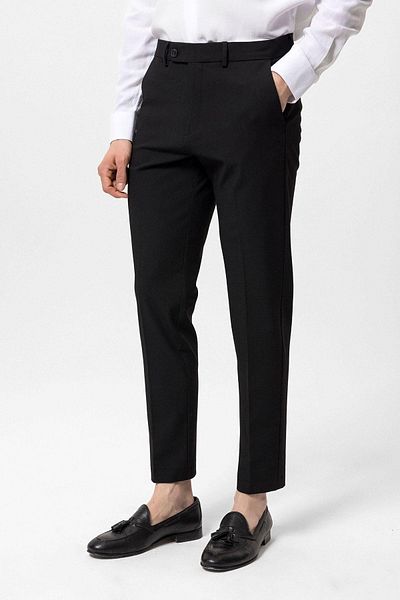 Antioch Black Men's Fabric Trousers