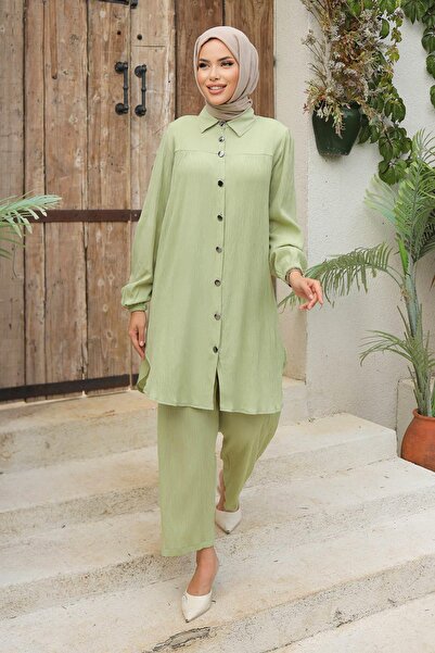 MİSSKAYLE Gathered Λεπτομερές Σετ μέντας Hijab