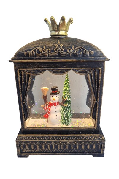 ARD Dekoratif Işıklı Sulu Simli Kan Adamlı Yılbaşı Biblosu Pilli Usb(MÜZİK YOK)