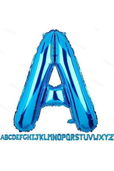 5DM 1 Meter Blue Letter a Foil Letter Balloon Blue Letter a Foil Balloon Letter a Balloon