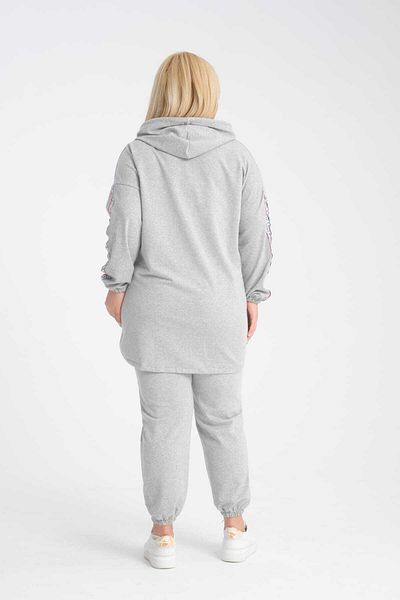 CNG MODA طقم بدلة رياضية نسائية كبيرة الحجم بغطاء للرأس بسحاب من Tomy
