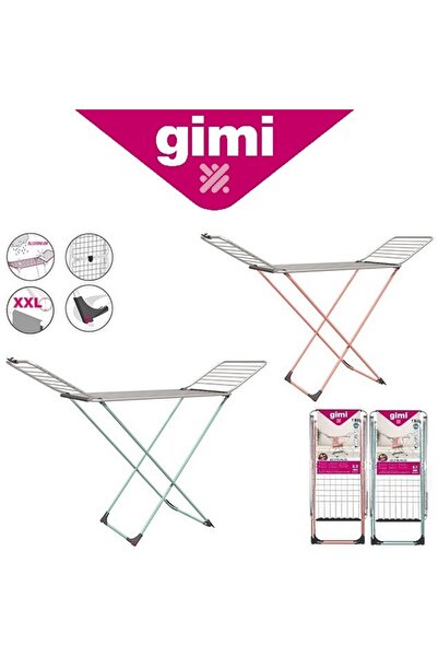 Gimi Borealis 20m Aluminum-Coated Steel Foldable Cloth Dryer with Wheels and Locking Mechanism