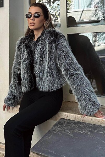 TENA Women's Black Plush Fur