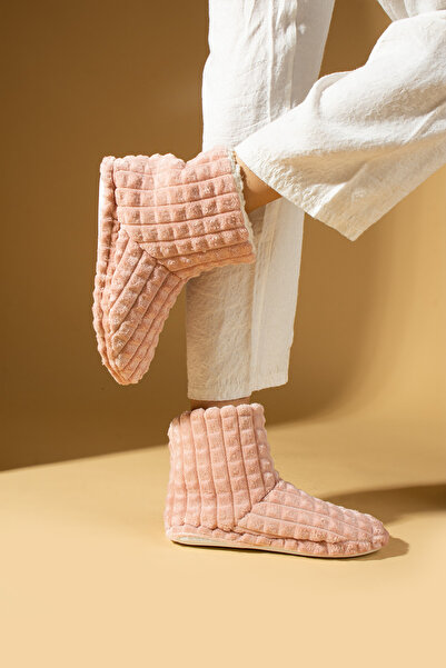 Pembe Potin Women's Powder Slippers Daily Warm Lining Comfortable Sole Home Boots Home Shoes