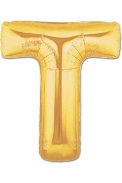 5DM Letter Foil Balloon Letter t Large Size Balloon Gold Yellow / Gold 100cm