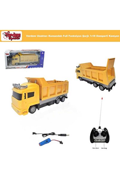 Oyuncak Fabrikası Uzaktan Kumandalı Full Fonksiyon Şarjlı 1:18 Kamyon (Damper...