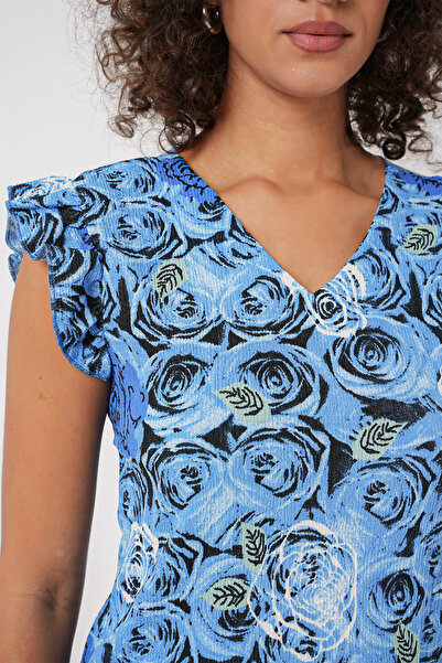 Bigdart 0430 Модель A. Синя в'язана блуза