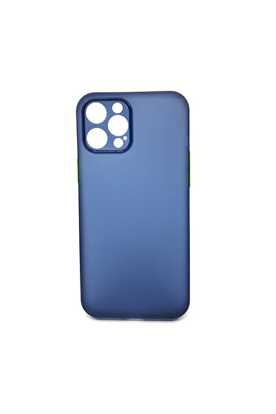 Nettech İphone 12 Pro Max Uyumlu Ultra Slim Arka Koruma Kılıf - Mavi
