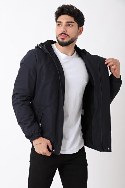 Stilkombin Printed Sports Lycra Fabric Coat with Fur Inside Pldp2968-1_50411