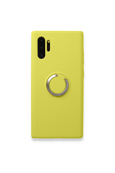 Nettech Samsung Galaxy Note 10 Plus Uyumlu Nano Ring Arka Koruma Kılıf - Sarı