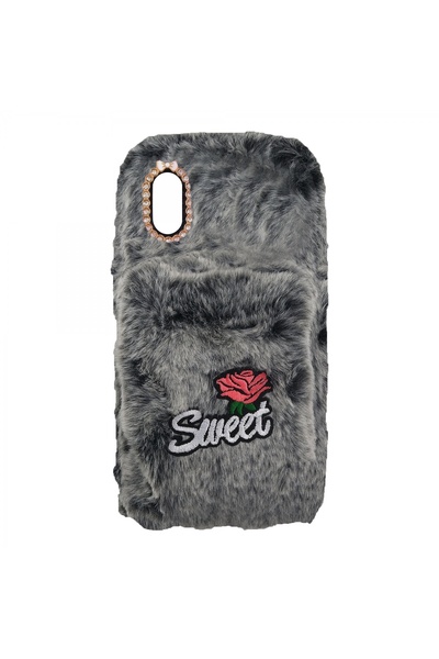 Nettech Apple Iphone Xs Max Uyumlu Peluş Arka Koruma Kılıf - Siyah