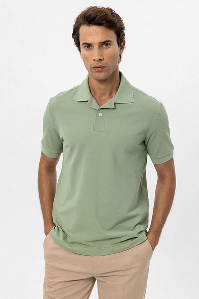 Antioch Light Khaki Polo Collar Men's T-Shirt