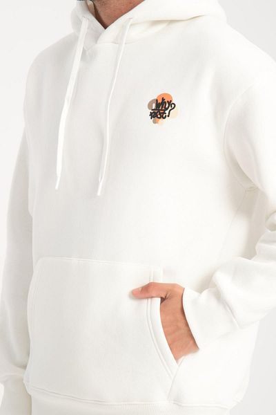 Valiberta Oversize Puff Printed Men's Cozyfit Raised Tracksuit Set - Ecru