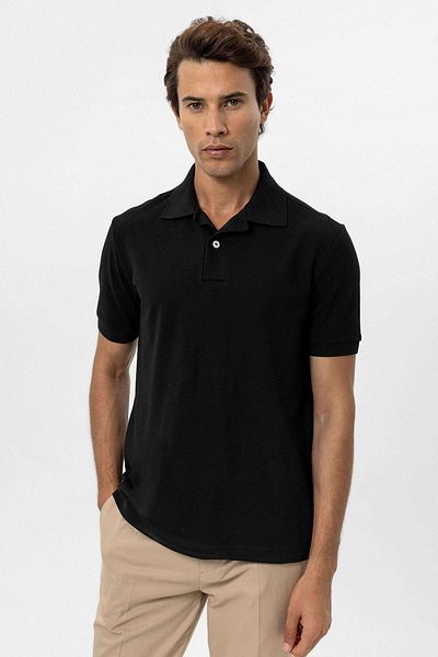 Antioch Black Polo Neck Men's T-shirt