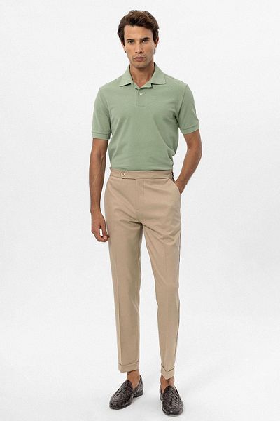 Antioch Light Khaki Polo Collar Men's T-Shirt