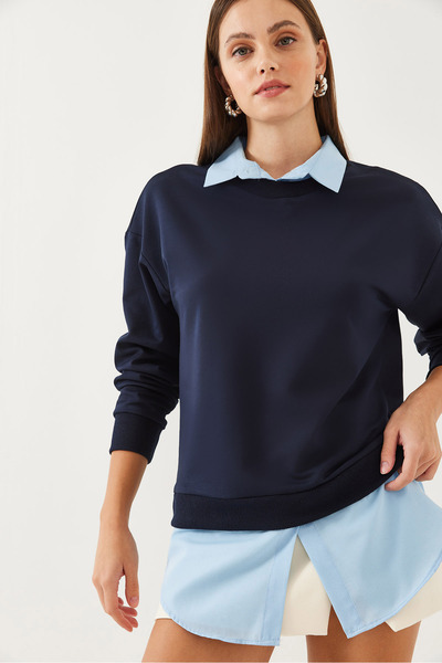 Bianco Lucci Kadın Gömlek Detaylı Sweatshirt 60351021