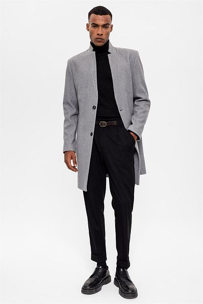 Antioch Gray Judge Collar Men's Coat
