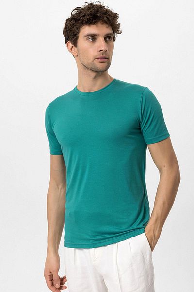 Antioch Green Crew Neck Slim Fit Men's T-shirt