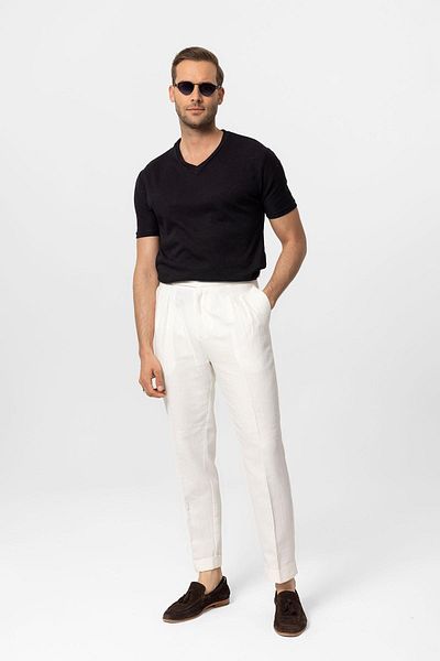 Antioch Men's V-Neck Black Basic T-shirt