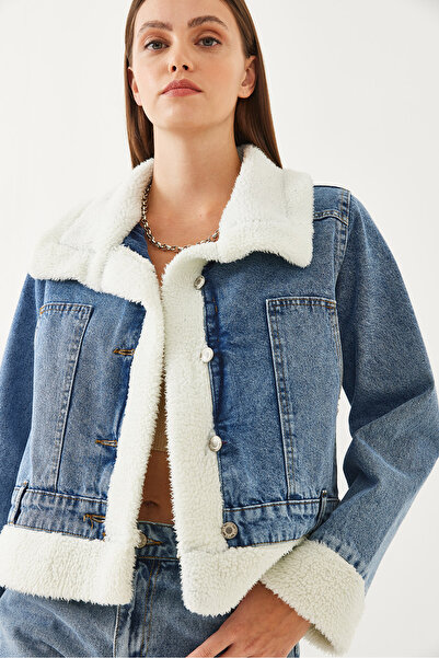 Bianco Lucci Női plüss farmer dzseki 60351013