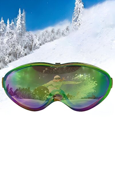 Badem10 Bellasimo Rimless Ski Goggles Lens Changeable Glass Antifog Sun Snow Goggles Glass Rainbow