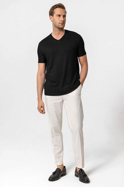 Antioch Black Basic V-Neck Men's T-Shirt