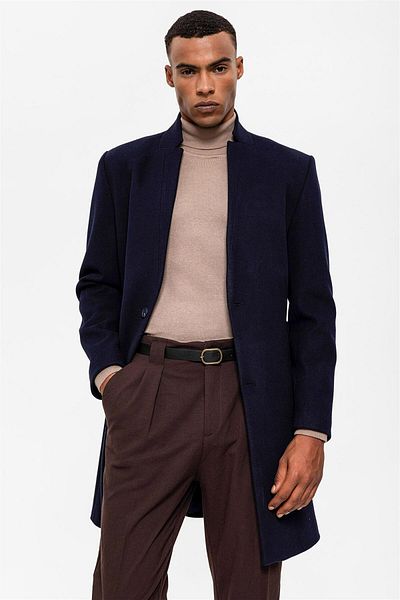 Antioch Navy Blue Judge Collar Men's Coat